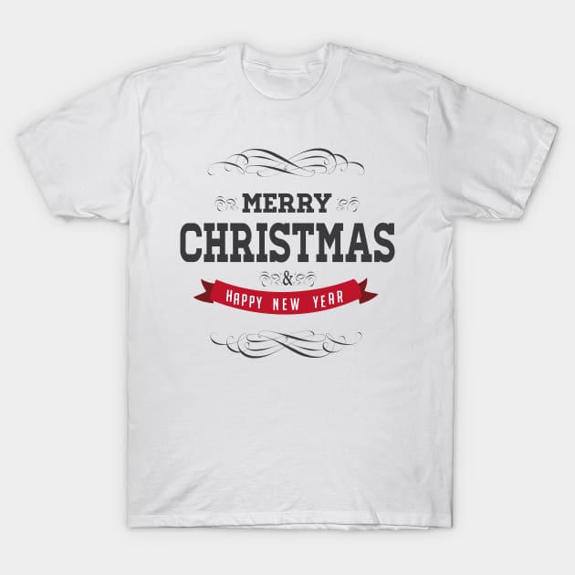 Merry Christmas and Happy New Year T-Shirt by jonathanptk